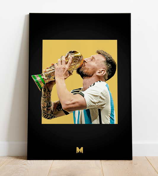 Lionel Messi Print (Blackout) - GOAT - Argentina