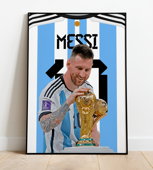 Lionel Messi Player Shirt Print - Home Shirt 2022 - Argentina