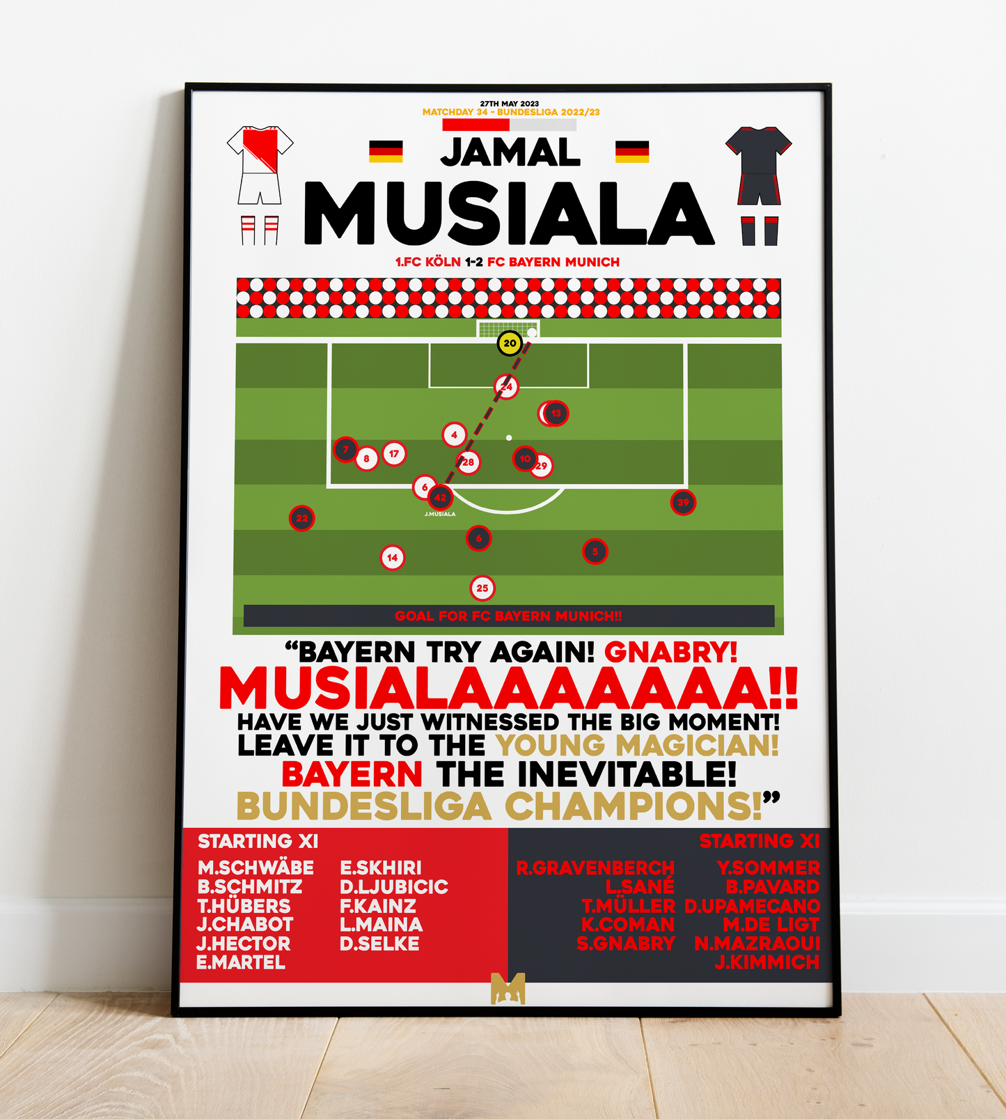 Jamal Musiala Goal vs 1. FC Köln - Bundesliga 2022/23 - FC Bayern Munich