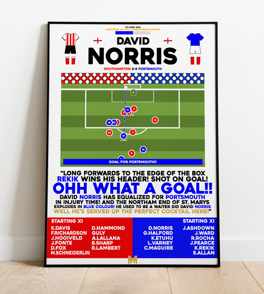 David Norris Goal vs Southampton - EFL Championship 2011/12 - Portsmouth
