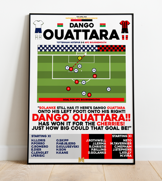 Dango Ouattara Goal vs Tottenham Hotspur - Premier League 2022/23 - AFC Bournemouth