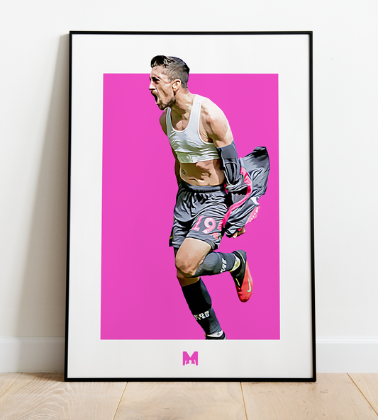 Pablo Hernandez Print - 16 Years Of Pain - Leeds United
