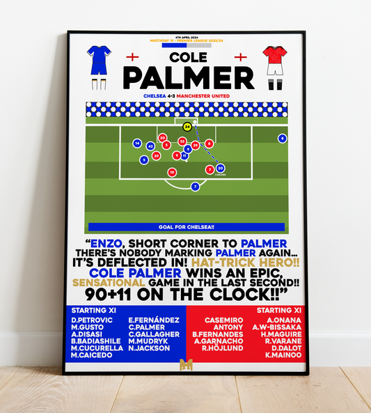 Cole Palmer Goal vs Manchester United - Premier League 2023/24 - Chelsea