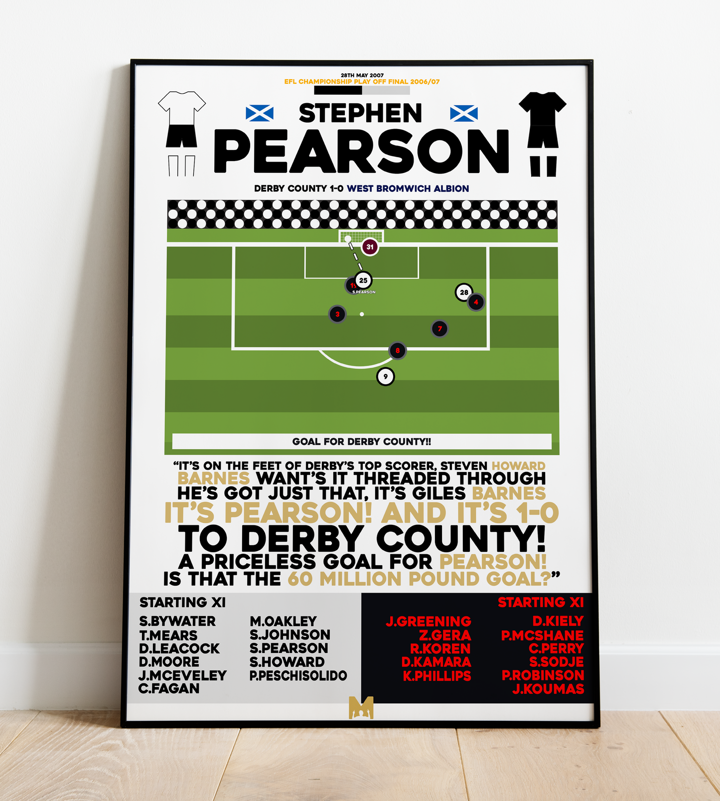 Stephen Pearson Goal vs West Bromwich Albion - EFL Championship Play-Off Final 2006/07 - Derby County