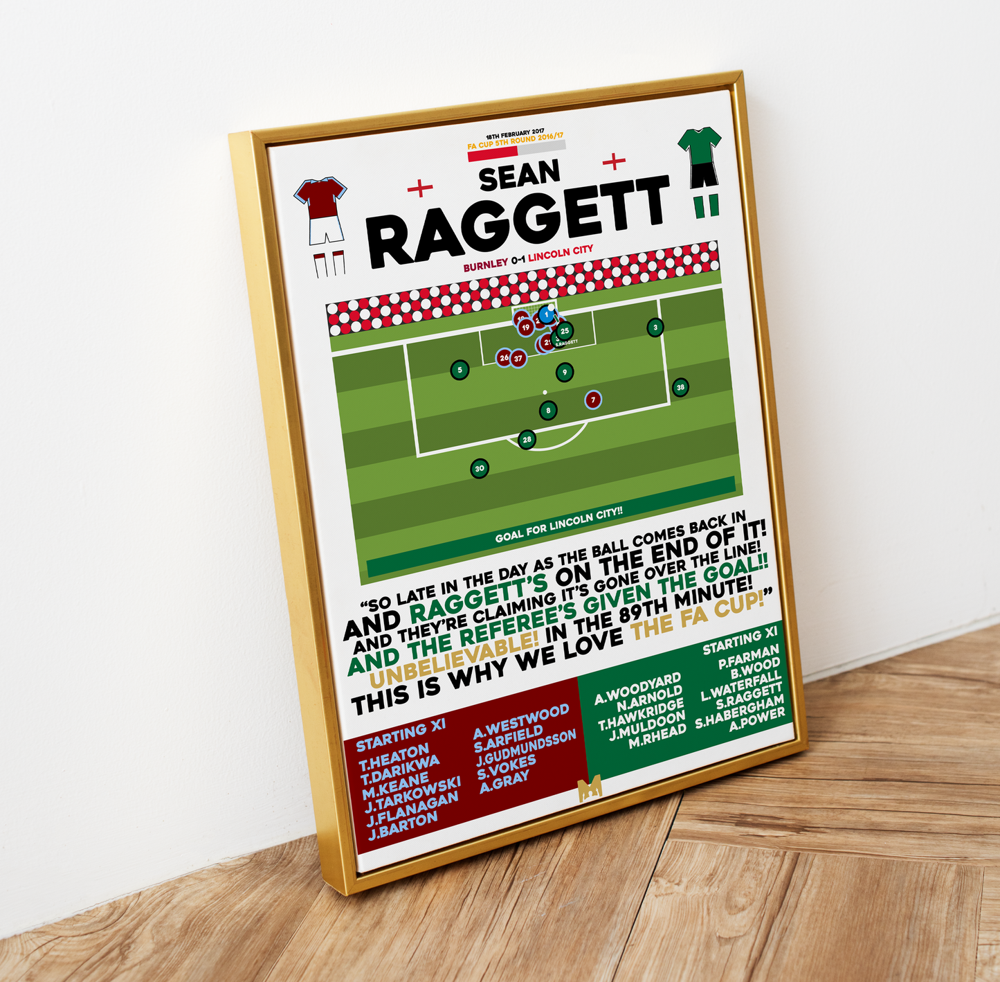 Sean Raggett Goal vs Burnley - FA Cup 2016/17 - Lincoln City
