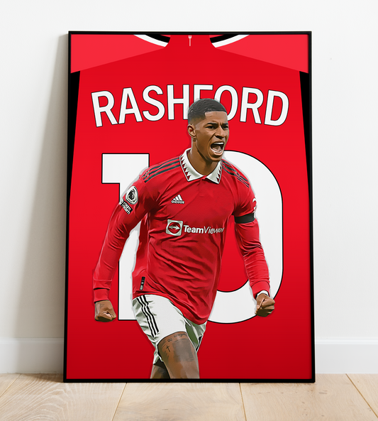 Marcus Rashford Player Shirt Print - Manchester United