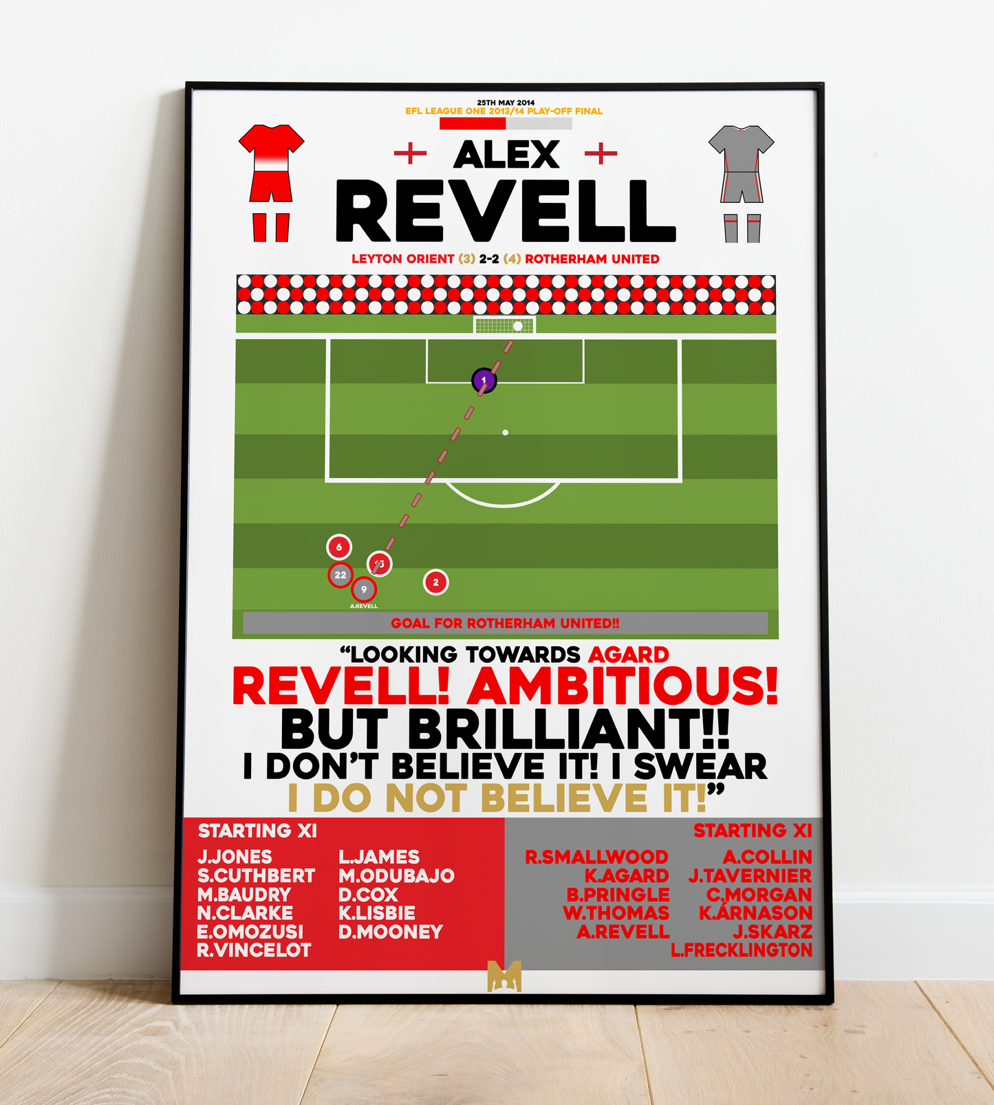 Alex Revell Goal vs Leyton Orient - EFL League One 2013/14 Play-Off Final- Rotherham United