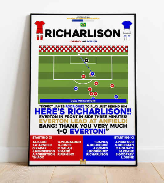 Richarlison Goal vs Liverpool - Premier League 2020/21 - Everton
