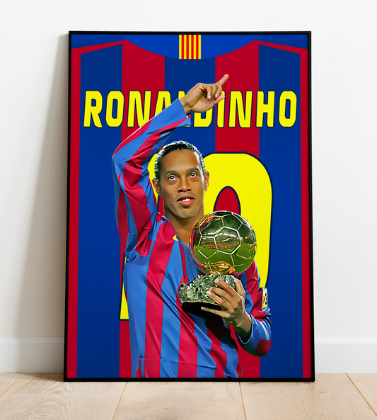 Ronaldinho Icon Shirt Print - FC Barcelona