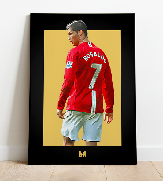 Cristiano Ronaldo Print (BLACKOUT) - CR7 - Manchester United