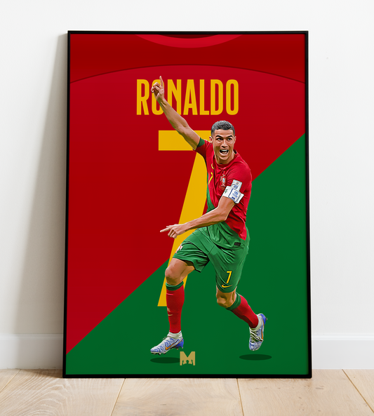 Cristiano Ronaldo Player Shirt Print - Portugal