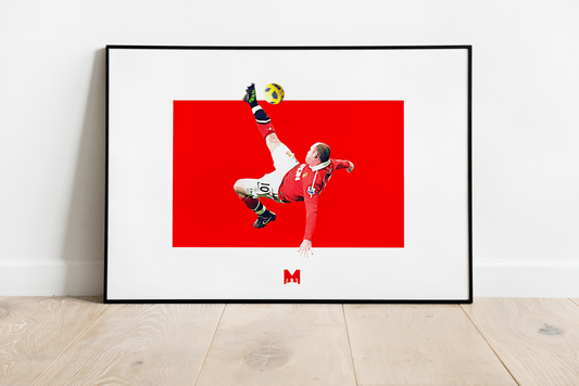 Wayne Rooney Print - Bicycle Kick - Manchester United