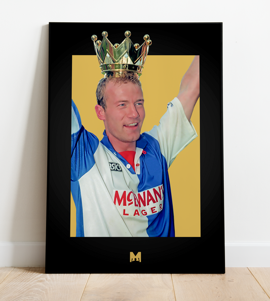 Alan Shearer Print (BLACKOUT) - Premier League Champions - Blackburn Rovers