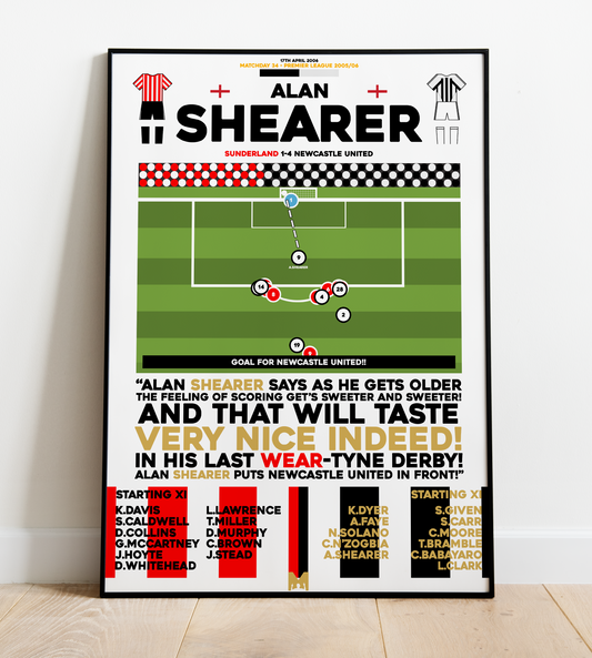 Alan Shearer Goal vs Sunderland - Premier League 2005/06 - Newcastle United