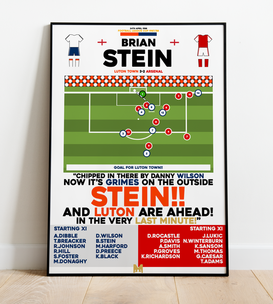 Brian Stein Goal vs Arsenal - League Cup Final 1988 - Luton Town