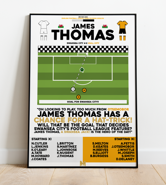 James Thomas 3rd Goal vs Hull City - Division 3 2002/03 - Swansea City