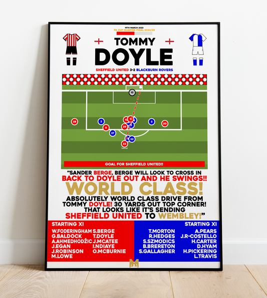 Tommy Doyle Goal vs Blackburn Rovers - FA Cup 2022/23 - Sheffield United