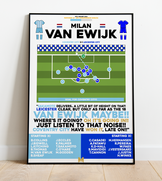 Milan Van Ewijk Goal vs Leicester City - EFL Championship 2023/24 - Coventry City
