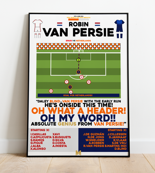 Robin Van Persie Goal vs Spain - World Cup 2014 - Netherlands