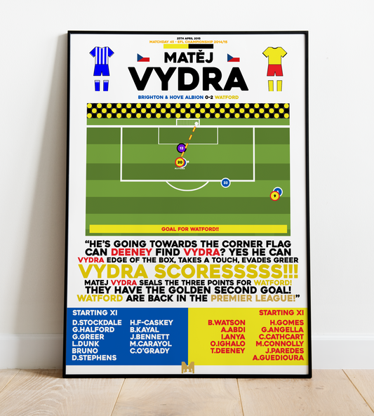 Matej Vydra Goal vs Brighton - EFL Championship 2014/15 - Watford