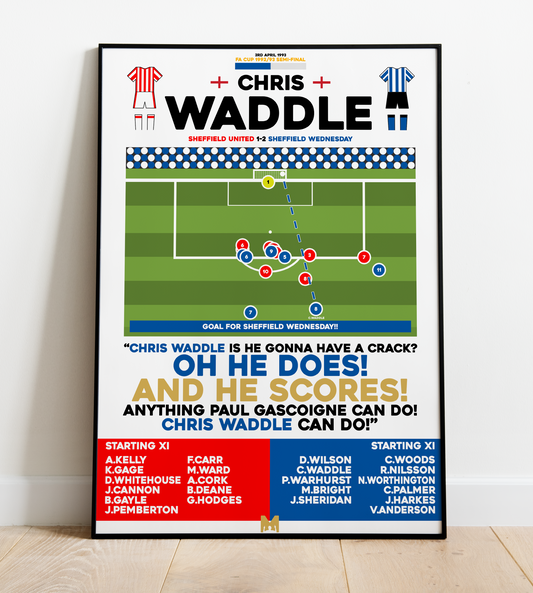 Chris Waddle Goal v Sheffield United - FA Cup 1992/93 - Sheffield Wednesday