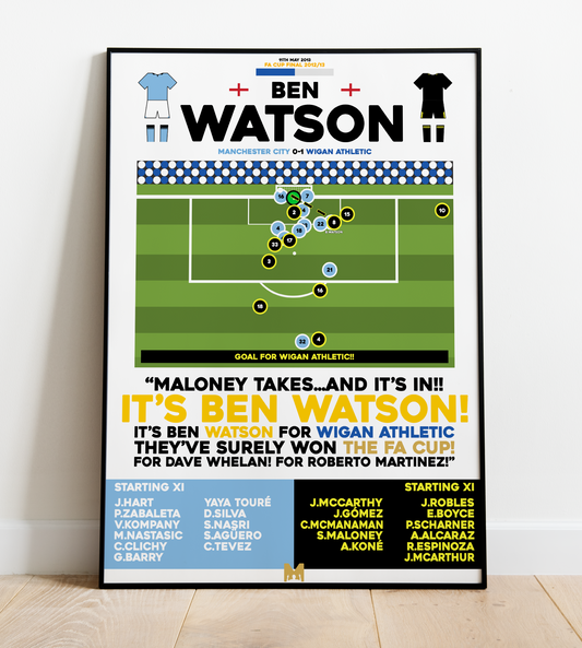 Ben Watson Goal vs Manchester City - FA Cup Final 2013 - Wigan Athletic