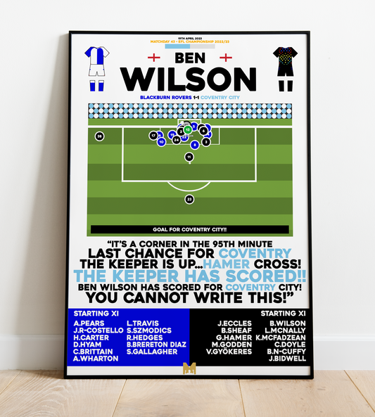 Ben Wilson Goal vs Blackburn Rovers - EFL Championship 2022/23 - Coventry City