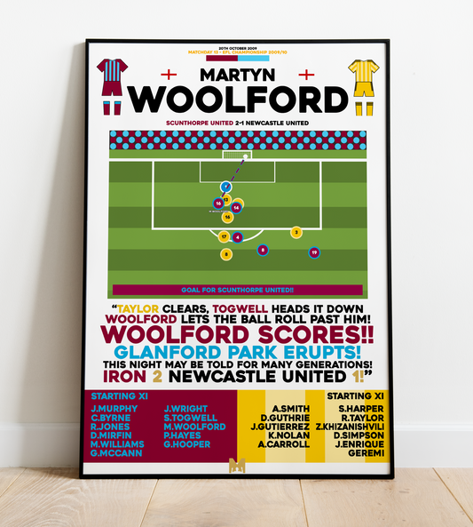 Martyn Woolford Goal vs Newcastle United - EFL Championship 2009/10 - Scunthorpe United