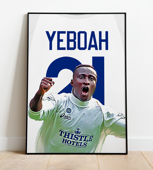 Tony Yeboah Icon Shirt Print - Leeds United