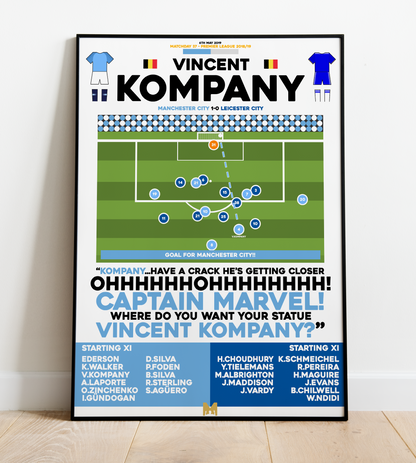 Vincent Kompany Goal vs Leicester City - Premier League 2018/19 - Manchester City