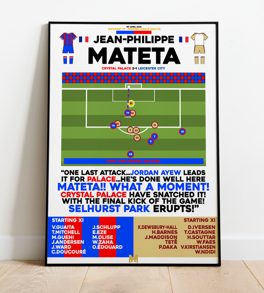 Jean-Philippe Mateta Goal vs Leicester City - Premier League 22/23 - Crystal Palace